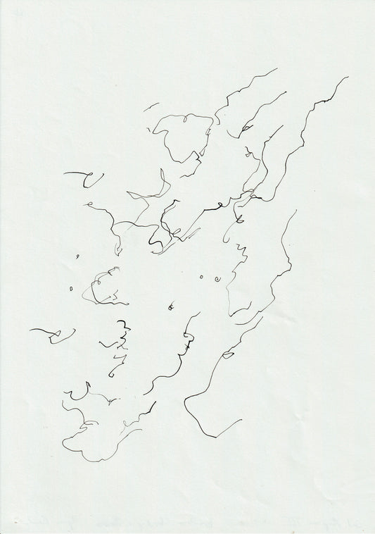 Can't stop me III | Ripple dip pen and ink line drawing