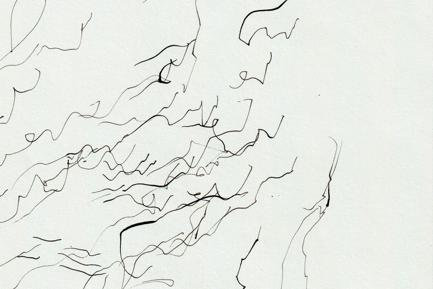 Can't stop me I | Ripple dip pen and ink line drawing